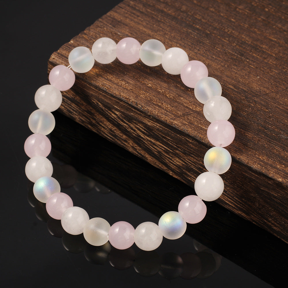 ALIGN Core Rose Quartz & Moonstone Bracelet Set for Compassion