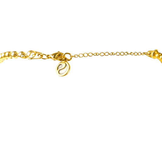 Blue Guatemalan Jade Gold Chain Necklace