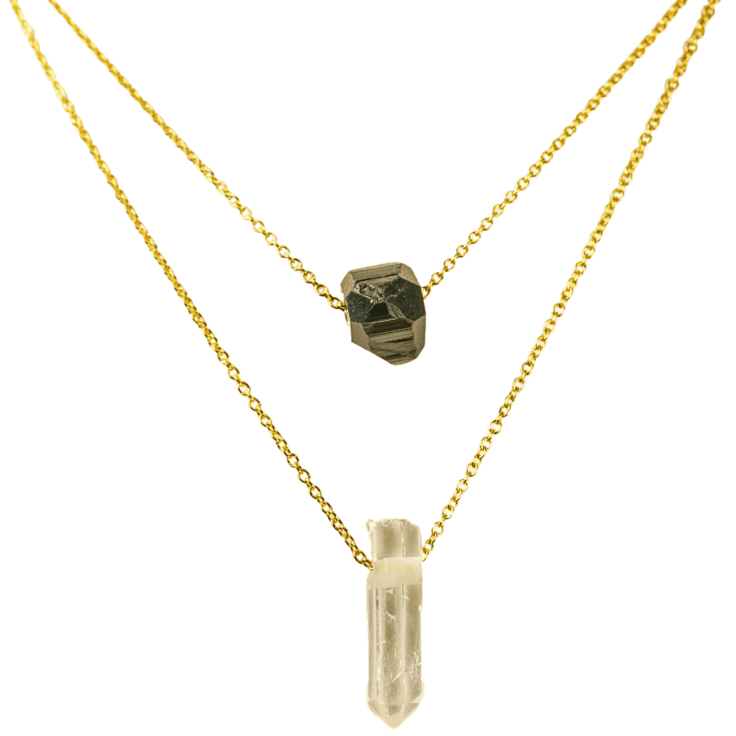 Black Tourmaline Gold Chain Necklace