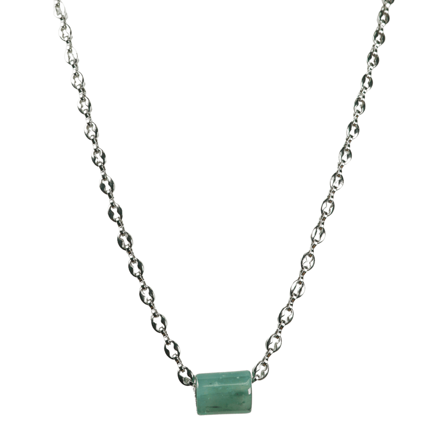 Green Guatemalan Jade Silver Necklace
