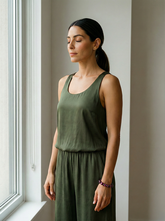 CALM Anchor Lepidolite Bracelet for Calm, Focus & Clarity