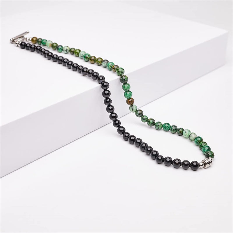 FOCUS Anchor Lapis Lazuli & Obsidian Necklace for Clarity