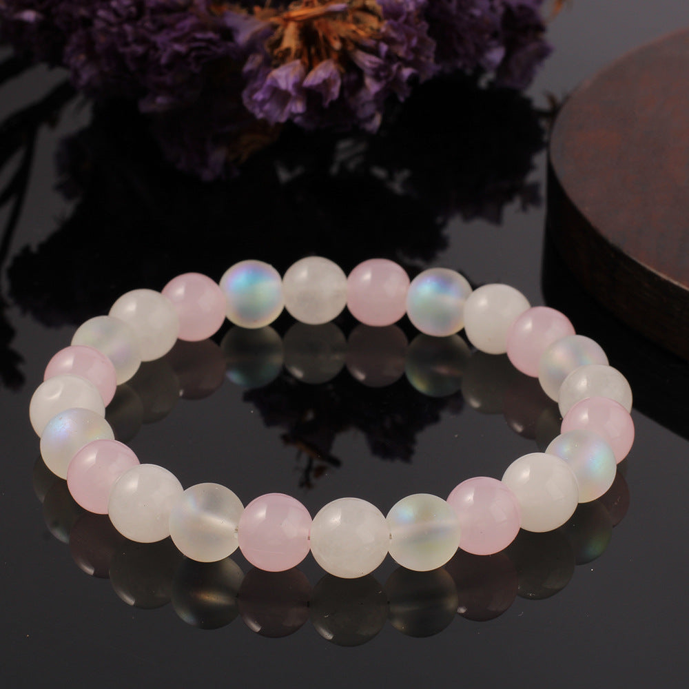 ALIGN Core Rose Quartz & Moonstone Bracelet Set for Compassion