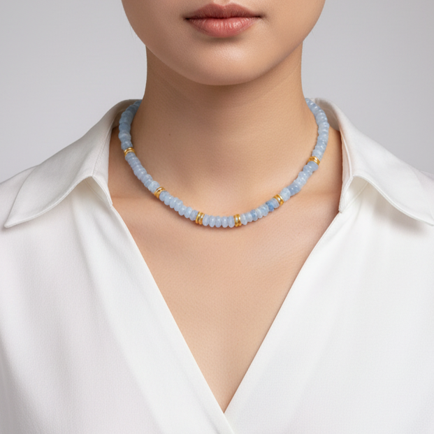 ALIGN Core Aquamarine Necklace for Clarity & Truth
