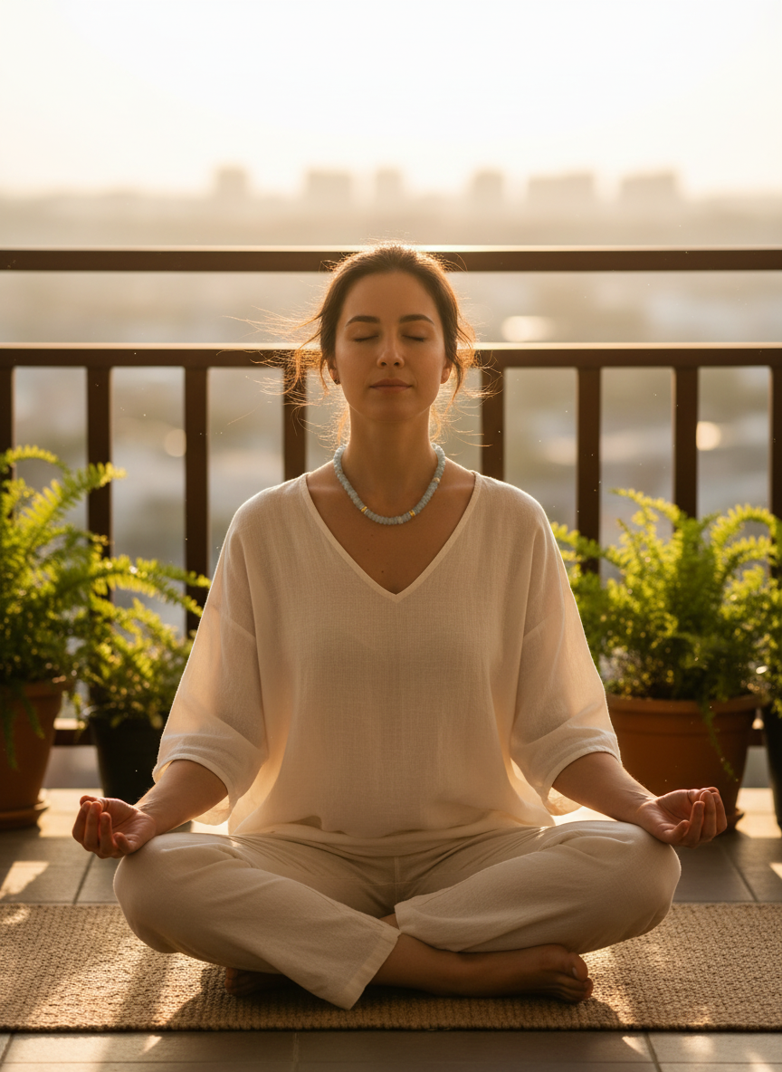 ALIGN Core Aquamarine Necklace for Clarity & Truth