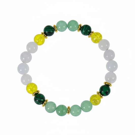 WEALTH Anchor Malachite Crystal Bracelet Set for Abundance