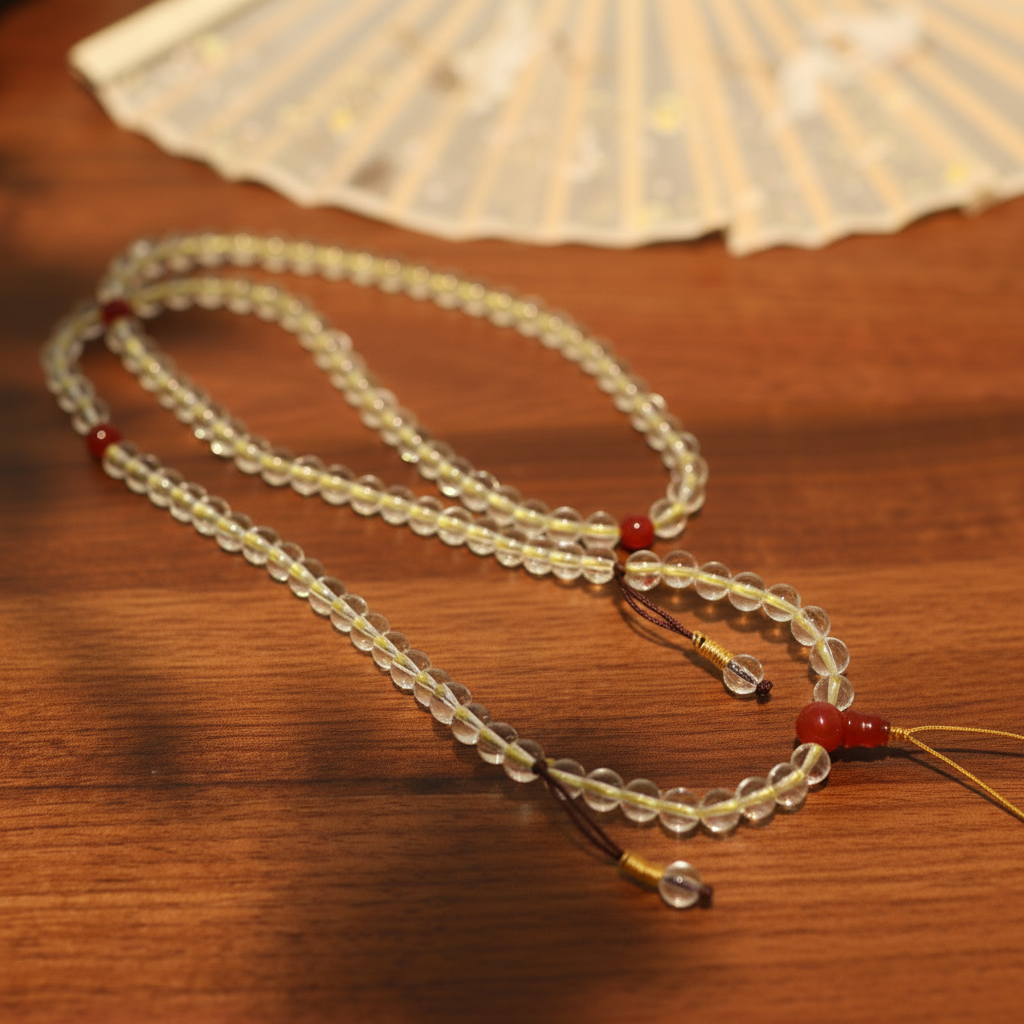 ALIGN Core Clear Quartz & Red Agate Wrap Bracelet Necklace - Mindara 