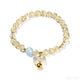 SERENITY Loop Citrine & Aquamarine Bracelet with Agate Bow