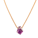 CALM Anchor Amethyst Copper Ball Chain Necklace