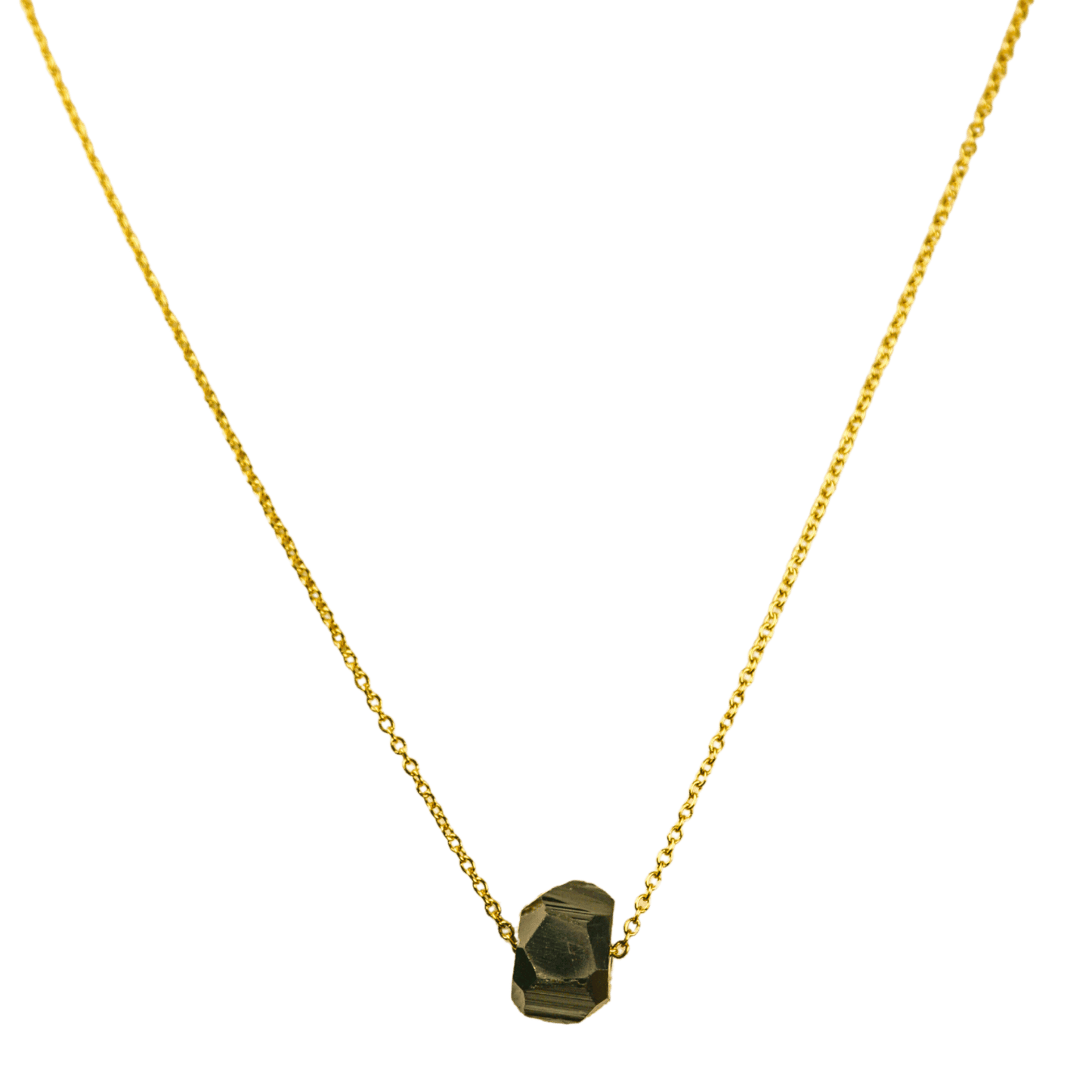 Black Tourmaline Gold Chain Necklace
