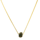 Black Tourmaline Gold Chain Necklace
