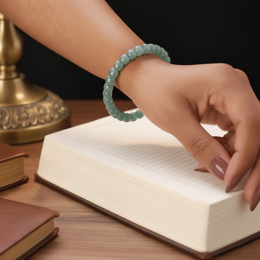 ALIGN Core Guatemalan Blue Jade Bracelet for Clarity & Emotional Balance