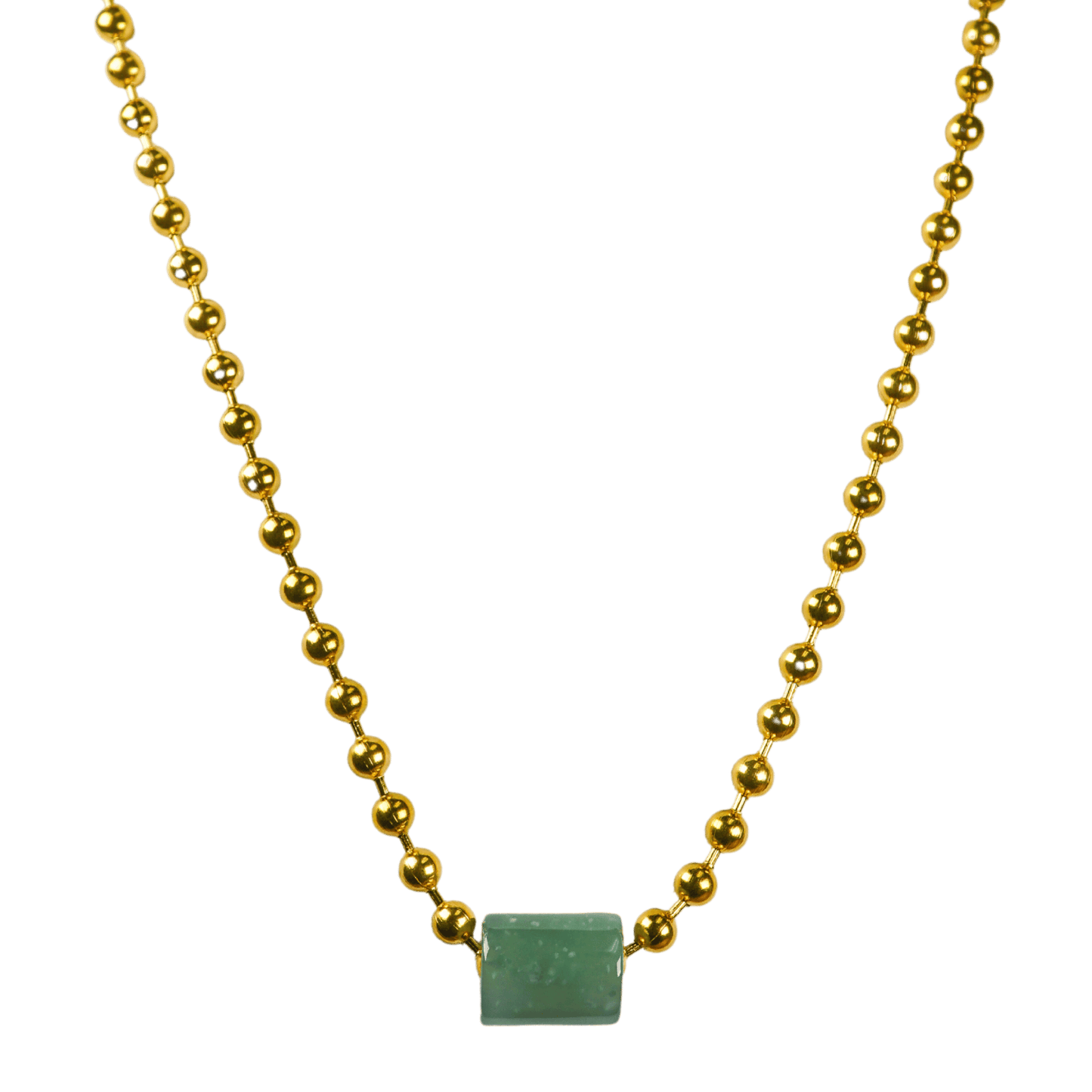 Green Guatemalan Jade Gold Necklace
