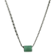 Green Guatemalan Jade Silver Wave Necklace