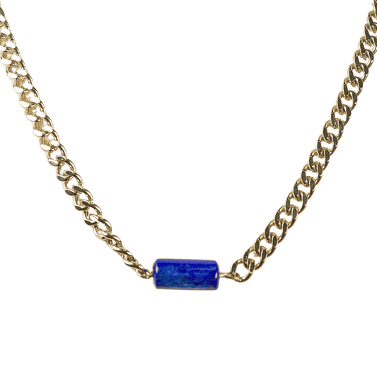 CLARITY Core Lapis Lazuli Barrel Necklace
