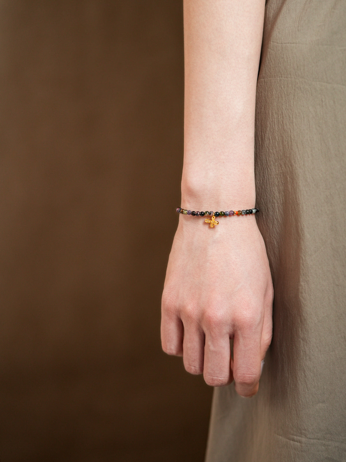 WEALTH Anchor Tourmaline & Malachite Bracelet Set for Abundance