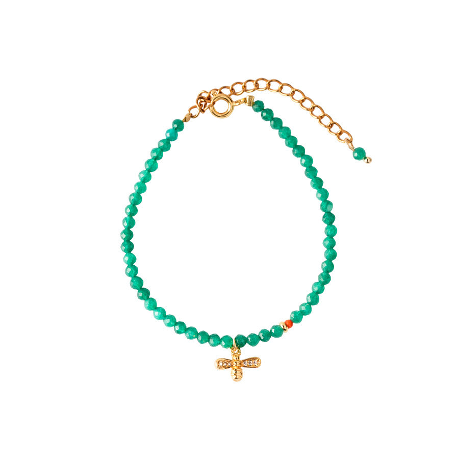 WEALTH Anchor Tourmaline & Malachite Bracelet Set for Abundance