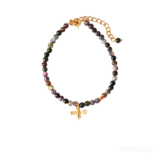 WEALTH Anchor Tourmaline & Malachite Bracelet Set for Abundance