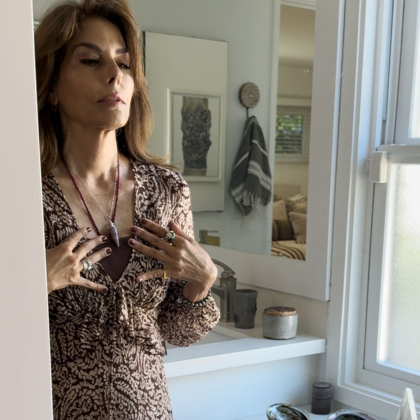 Rose Quartz Pendulum Necklace for Heart-Clarity