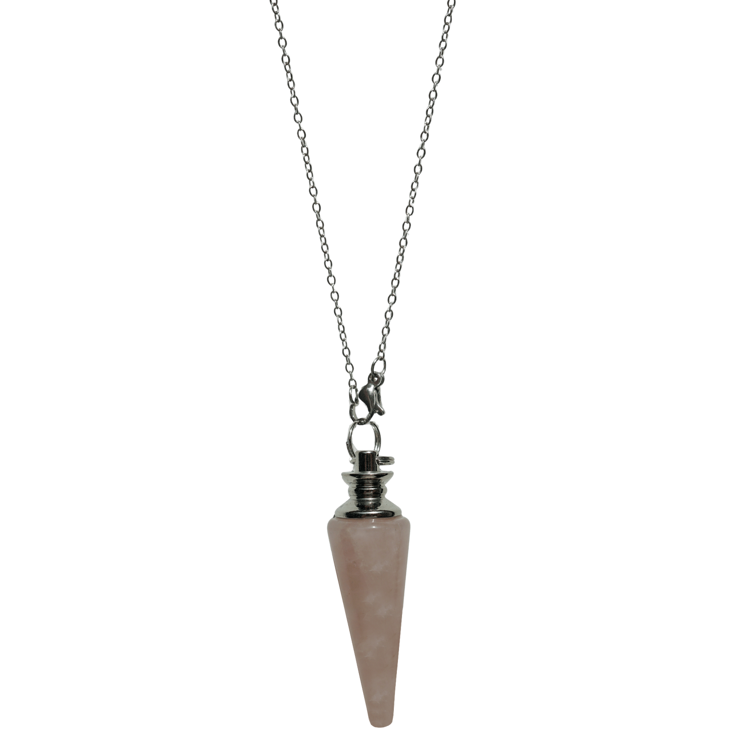 Rose Quartz Pendulum Necklace for Heart-Clarity