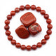 FOCUS Anchor Red Jasper Agate Garnet Healing Crystal Bracelet