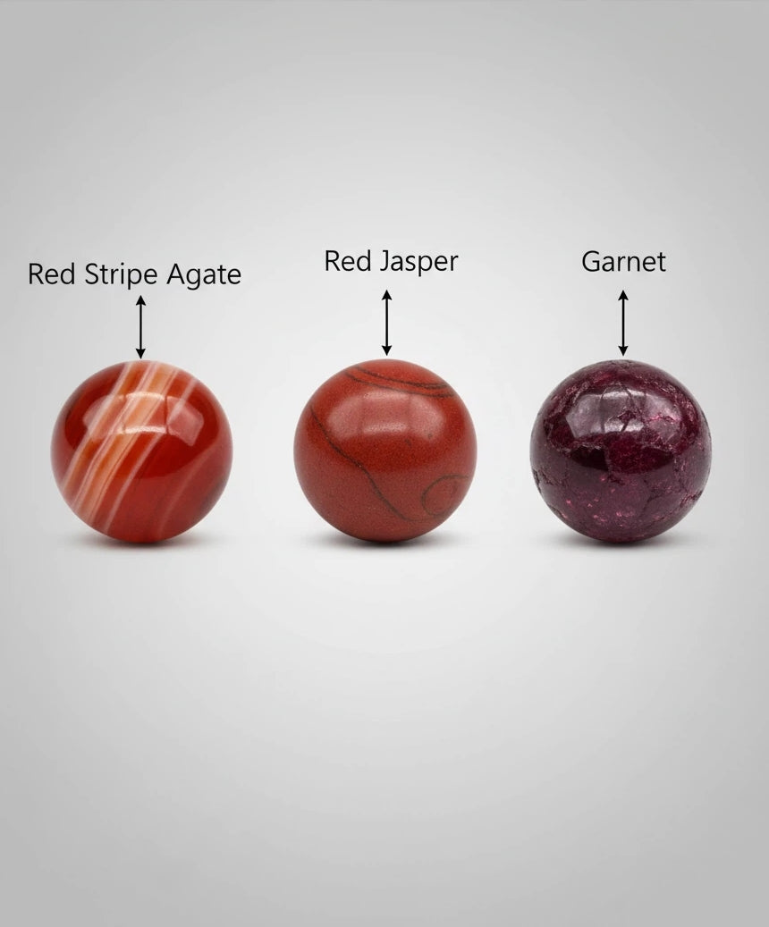 FOCUS Anchor Red Jasper Agate Garnet Healing Crystal Bracelet