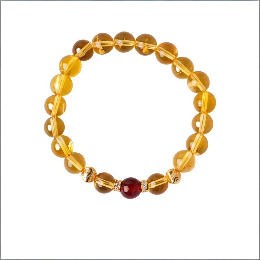 WEALTH Anchor Citrine & Red Agate Bracelet for Abundance