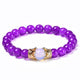 CALM Anchor Amethyst Healing Crystal Bracelet for Inner Peace